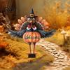 Fall Festival Garden Ornaments Thanksgiving Turkey Stake, Wizard Hat with Pumpkin Lawn Ornament, Outdoor Decorations for Waterproof Acrylic