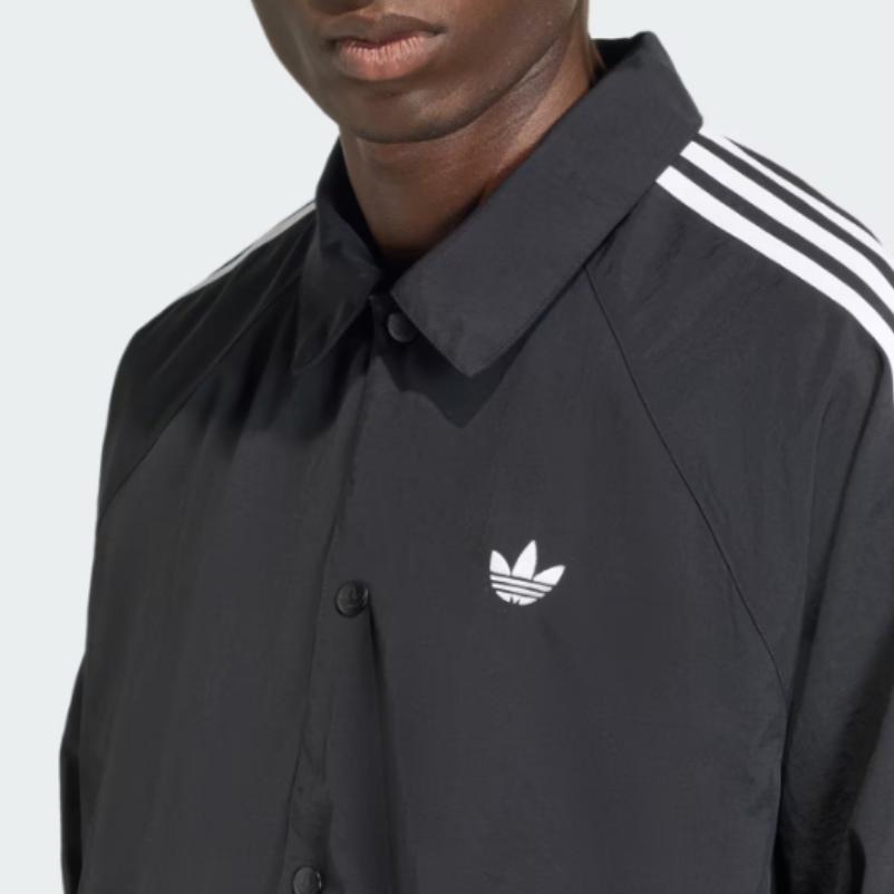 adidas Originals Three Stripes Coach Comfortable Loose Fit Polo Button Jacket Men Jacket KE3598