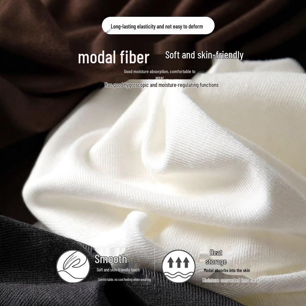 Women's Black Slim-Fit Modal Half-Sleeve Round Neck T-Shirt