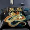 Wissenschaftlich-fantastisches Drachen-Bettwäsche-Set Bettbezug Laken Bedrucktes Bettwäsche-Set Kissenbezug Bett Einzelbett Doppelbett Queen King Size Bettdecke Schlafzimmer