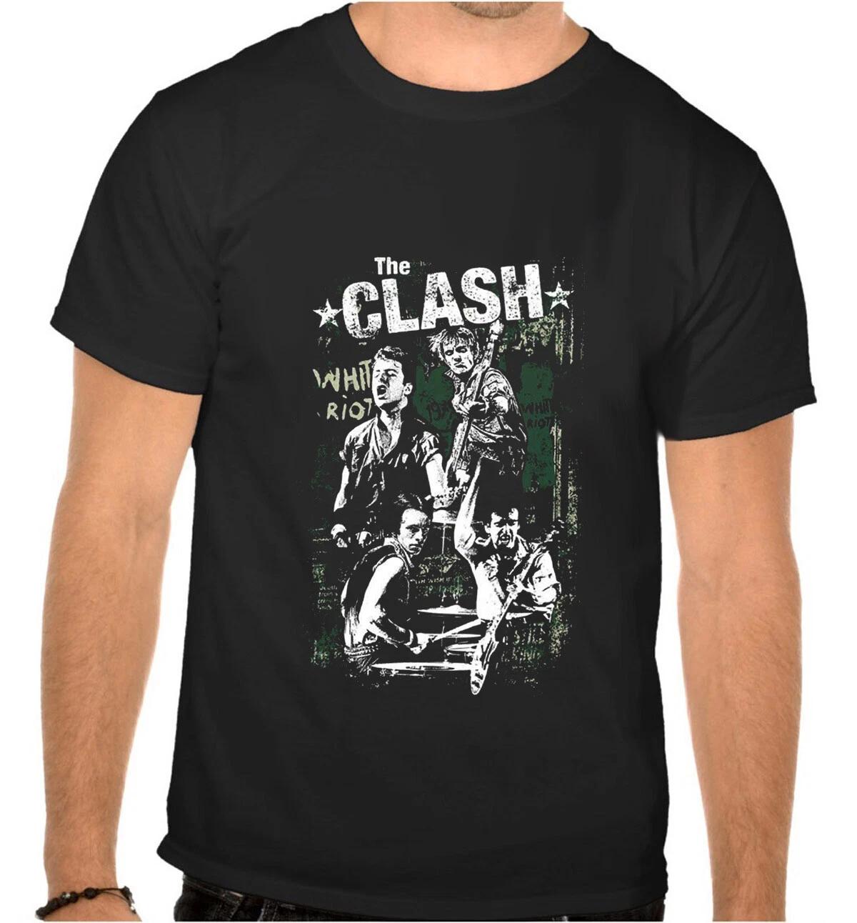 The Clash Logo Rock Music BLACK T-Shirt - 1079- 4XL