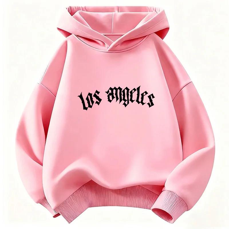 Neuer stylischer Herbst-/Winter-Kinder-Sport-Hoodie mit Los Angeles Buchstabenprint, Unisex, lässiger Stil.
