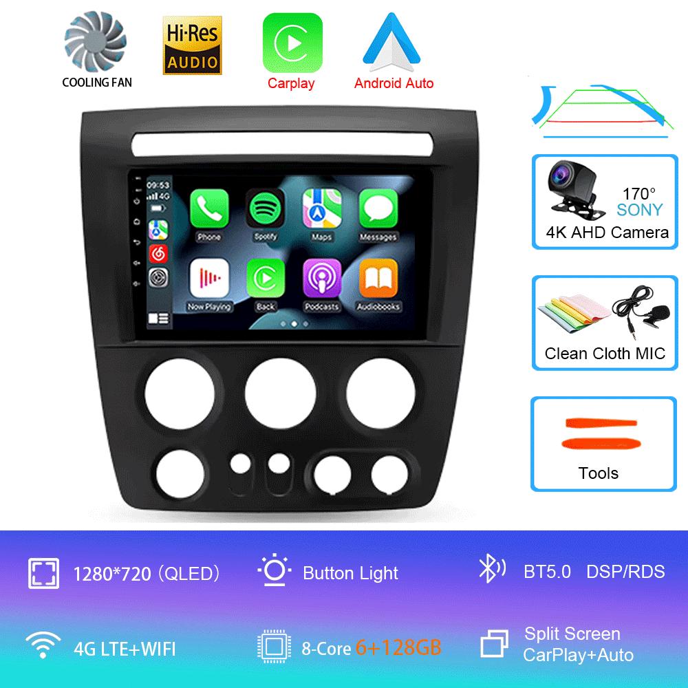For Hummer H3 1 2005 2006 2007 - 2010 Car Radio Android14 Navigation GPS Multimedia Video Player Stereo Wireless Carplay Auto 4G