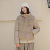 Fashion new removable sleeve down cotton-padded jacket for women's short small hooded thickened warm splicing cotton-padded jacket