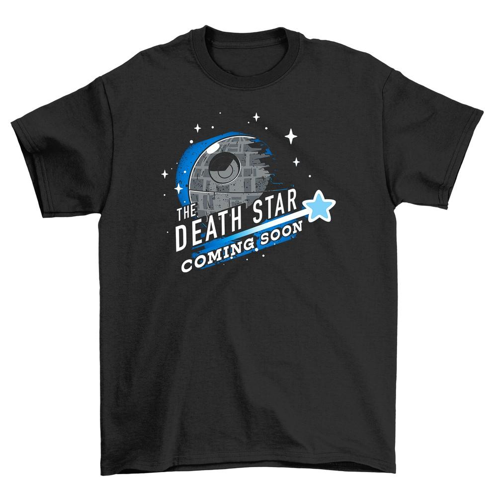 

Death Star Coming Soon - Funny Big Bang T-shirt! Unisex, 100% Cotton Tee for S 4XL