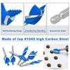 6-Piece Impact Wood Drill Bit,Auger Drill Bit Set for Wood,with Hex Shank Quick Change for Hardwood and Softwood,Plastic,etc