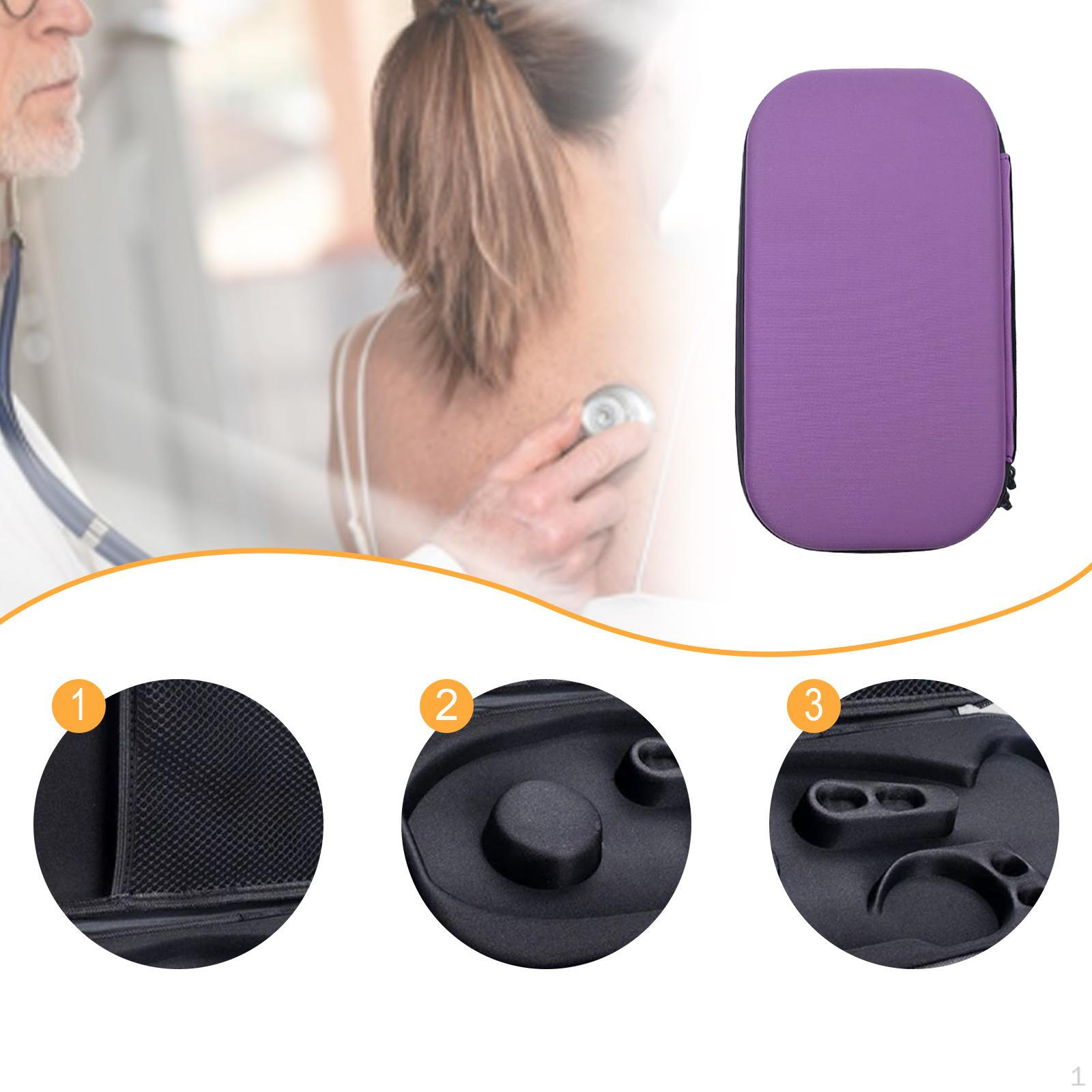 

Футляр для переноски стетоскопа, твердый корпус с сетчатым карманом, сумка для хранения из ЭВА фиолетовый