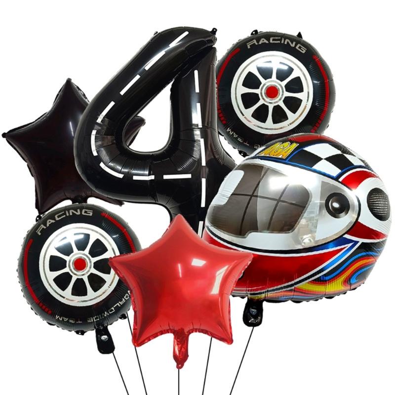 High Quality 40 Inch Aluminum Foil Racing Balloon Set with Sturdy Portable Construction Ideal for Indoor Outdoors Party Use