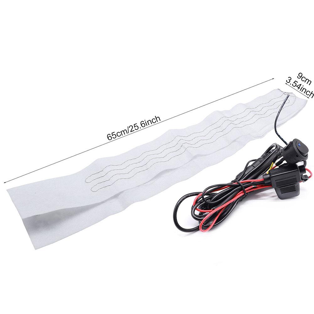 Zestaw do podgrzewania kierownicy samochodowej 6 biegów plastikowe podkładki grzewcze czerwona niebieska dioda LED przełącznik wiązki przewodów ogrzewanie ciepłe 12 V podkładka z włókna węglowego