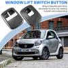 Odolný-2 ks Auto Uhlíkové Vlákno Tlačítko Spínače Zvedání Okna Kryt Lišta Samolepka Pro Benz Smart 453 Fortwo Forfour 2015+ Příslušenství