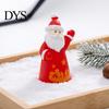 Handmade Craft Accessories 2Pcs Mini Christmas Figurine, Santa Claus Snowman Dolls, DIY for Micro Resin Ornaments Landscape Dollhouse Cake Decor,