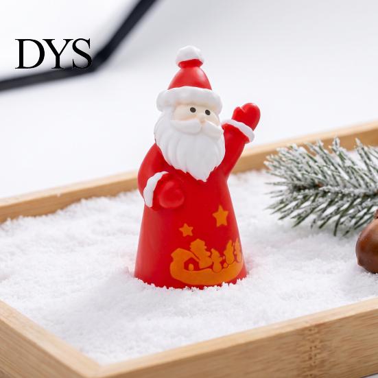 Handmade Craft Accessories 2Pcs Mini Christmas Figurine, Santa Claus Snowman Dolls, DIY for Micro Resin Ornaments Landscape Dollhouse Cake Decor,