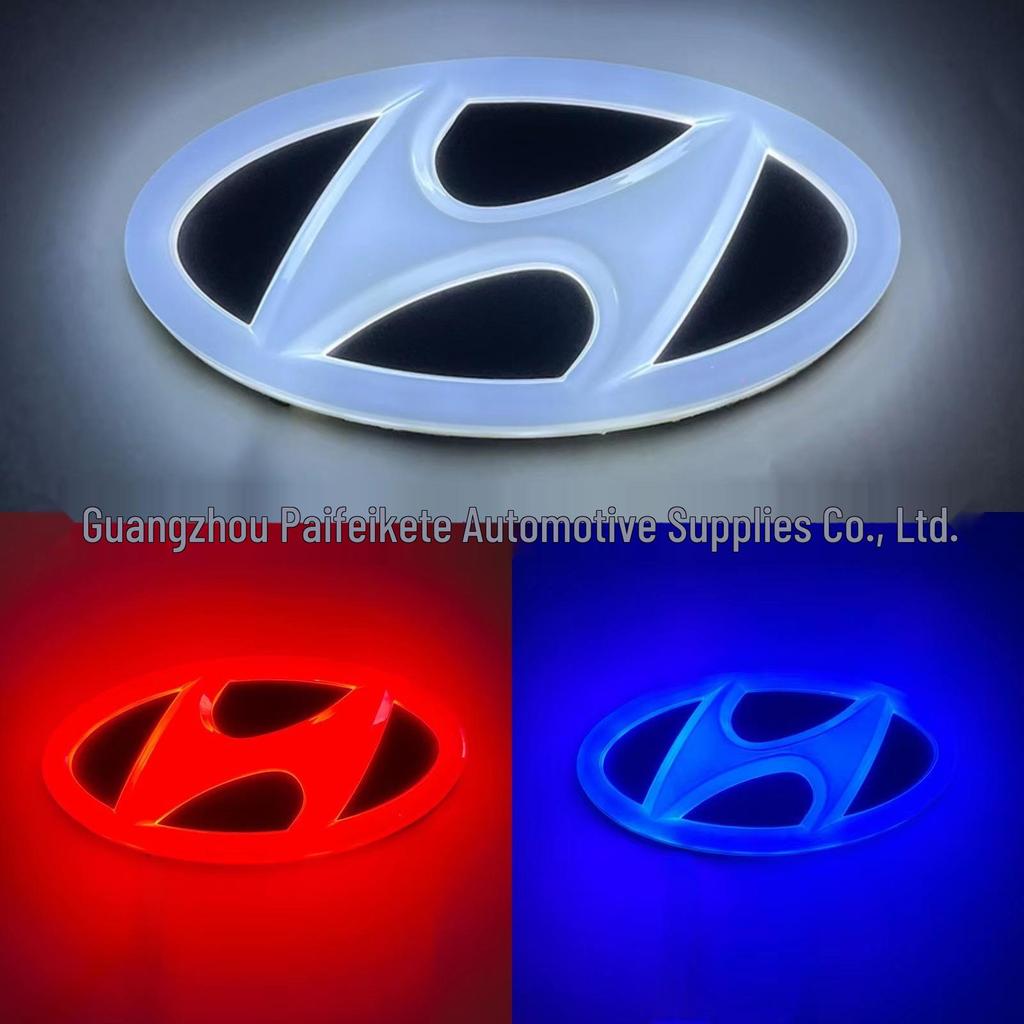 4D Luminous LED Rear Emblem Light for Tucson, Elantra, Santa Fe, and Sonata
