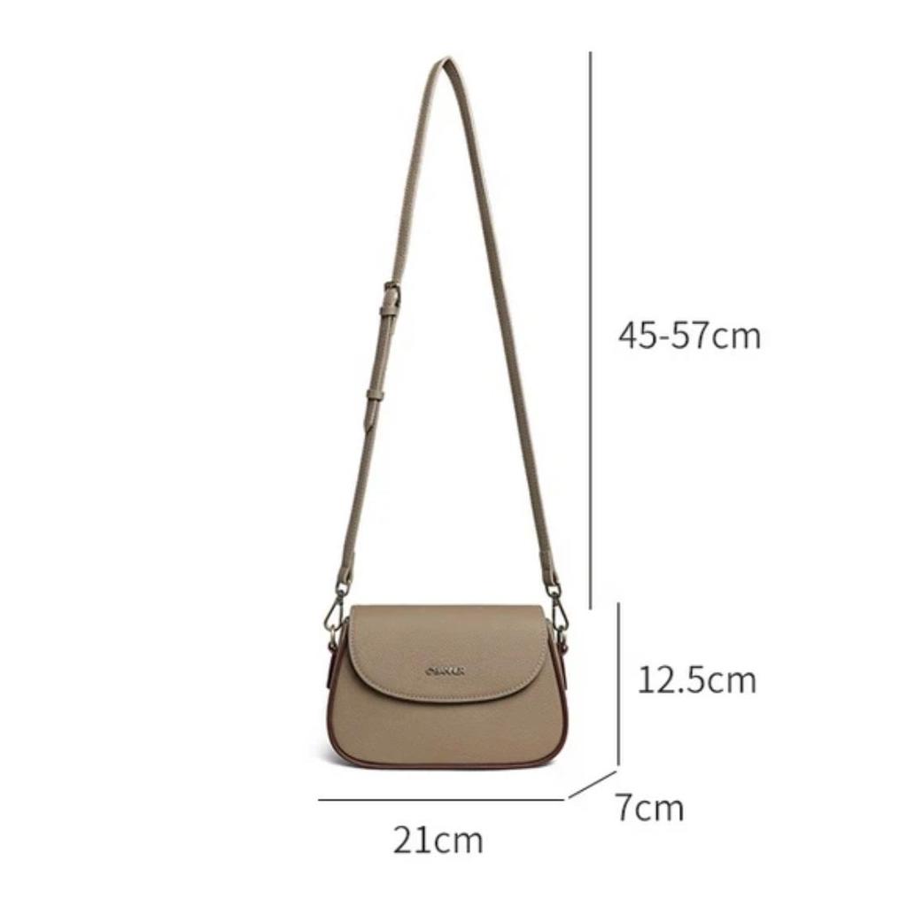 C.BANNER Crossbody Bag, Leather Handbag, Shoulder Bag, Grey