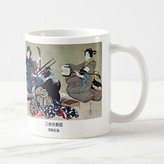 Katsushika Photo mug with Oi's "Sankyoku Gassozu" mug (Ukiyo-e series) (A caption)