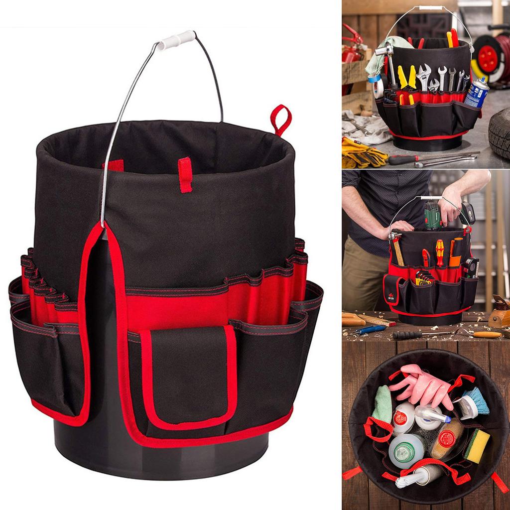 Heavy Duty Oxford Fabric Tool Storage Organizer With Multiple Pockets For Gardening Outdoor Equipment And Accessories