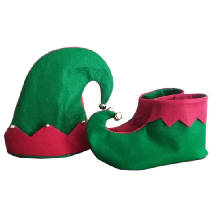 Parent-child Christmas Elf Candy Shoes Hat Christmas Holiday Fancy Dress Parties