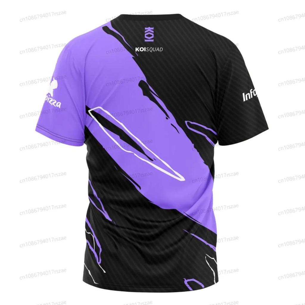 Team KOI Esports Jersey Men Summer Casual Breathable Short Sleeve T-shirt Boys Fashion O-neck Sports Uniform