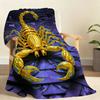Golden Scorpion Blanket Soft Throw Blanket for Home Bedroom Bed Sofa Picnic Travel Office Rest Cover Blanket Gift