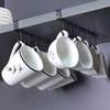Coffee Cup Mug Holder Black White Hooks Shelf Multifunction Kitchen Cabinet Sundries Organizer Storage Hanger