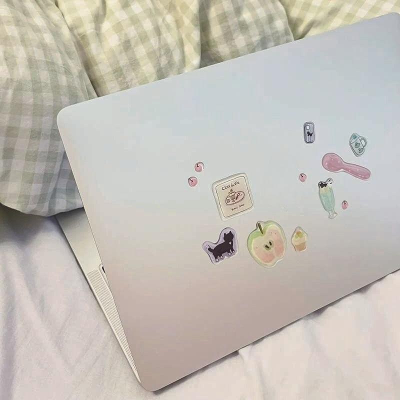 Girlish Cute Pink Fruit Ice Cream 3D Relief Stickers High-quality Epoxy Resin Jelly Decals for IPad Laptops Phone Case DIY Decor