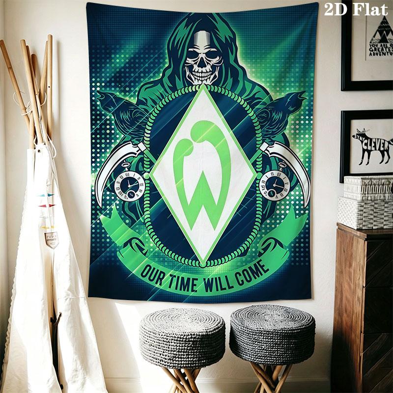 Werder Bremen logo Wall Hanging Printed Fabric Blanket Decorative Tapestries for Bedroom Living Room Home Decor