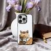 Cute Tiger Art Phone Case For iPhone17,16,15,14,13,12,11 Plus,Pro Max Candy Silver Plated Inside Cover