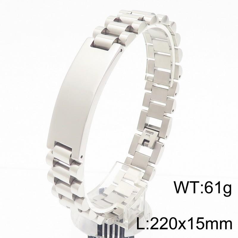 Personalized Curved Bracelet, Trend Lettering Adjustable Strap Chain Titanium Steel Men'S Bracelet