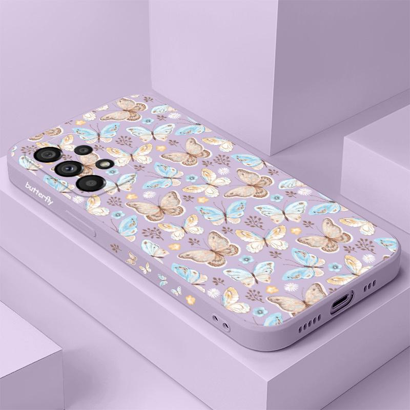 Flying Butterfly Case For Samsung Galaxy A73 A53 A33 A23 A13 A72 A52 A52S A32 A22 A12 A71 A51 A31 A21S 4G 5G Cover