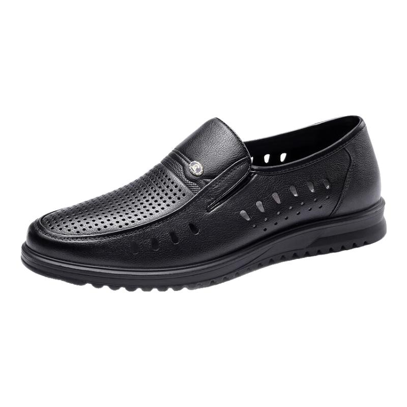 Qiangren Men s Hollow Leather Slip-on Business Casual Shoes JDL351042 40