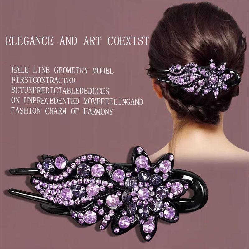 Rhinestone Duckbill Hair Clip: Retro Korean Style Headwear for Women