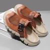 Non Slip Summer Slippers Mens Leather Beach Sandals Quick Dry Water Shoes Outdoor Walking Flip Flop Cool Casual Sandalias Slides