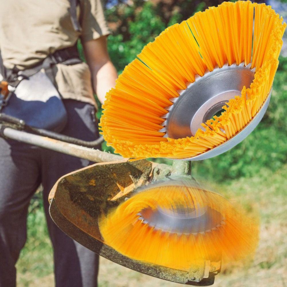 8 Inch Nylon Wire Weeding Head Steel Wire Wheel Rotary Weed Brush Lawn