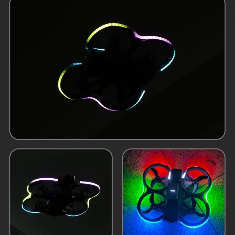 LED Light Strips for Avata 2 Drones Night Flight Warning Light Strips DIY Light Emitting Strips Bluetooth-compatible