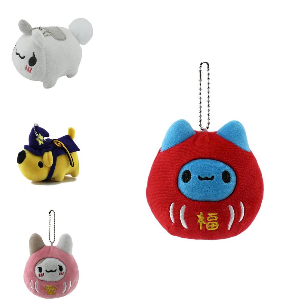 Breloc de pluș adorabil cu pisică și insectă, drăguț de desene animate, păpușă clătinându-se, decorare pungă cadou