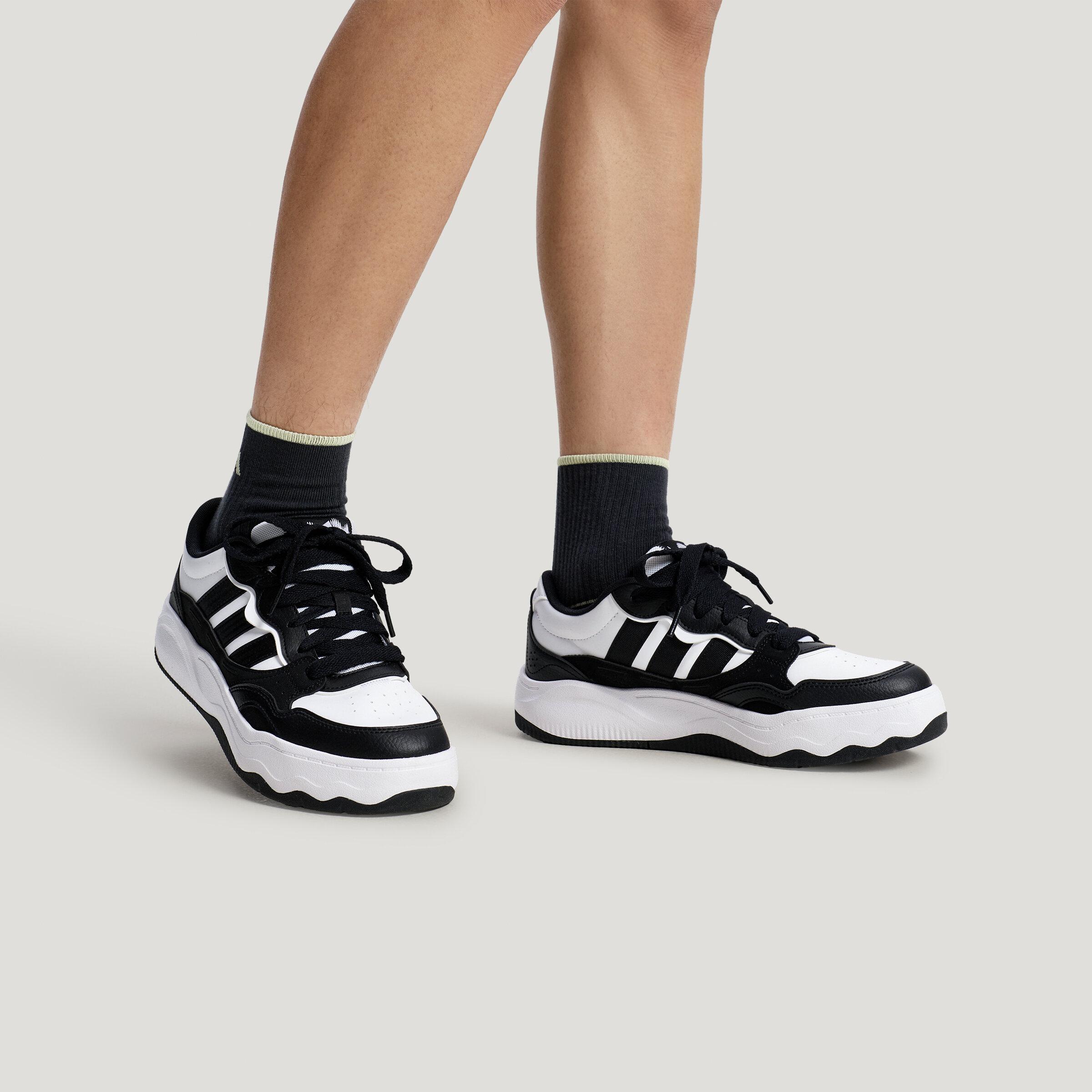 Adidas LITE SHUFFLE Skateboard Shoes Unisex White Black 36