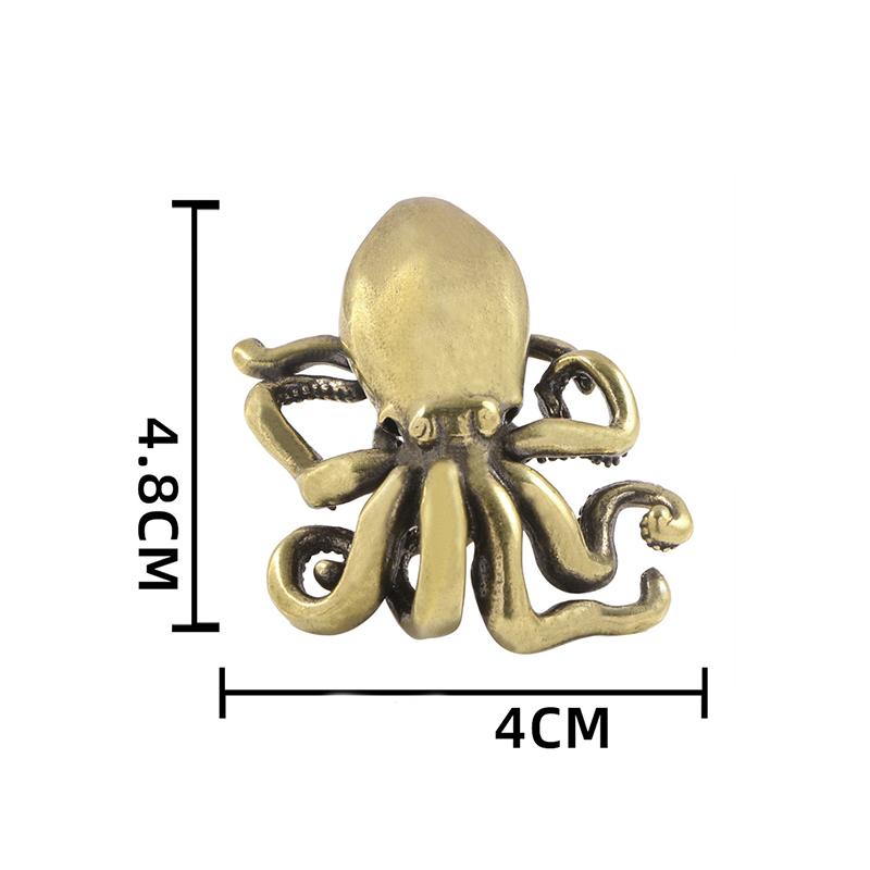 1pc Octopus squid octopus brass door handle cupboard door handle drawer cupboard handle screw hook