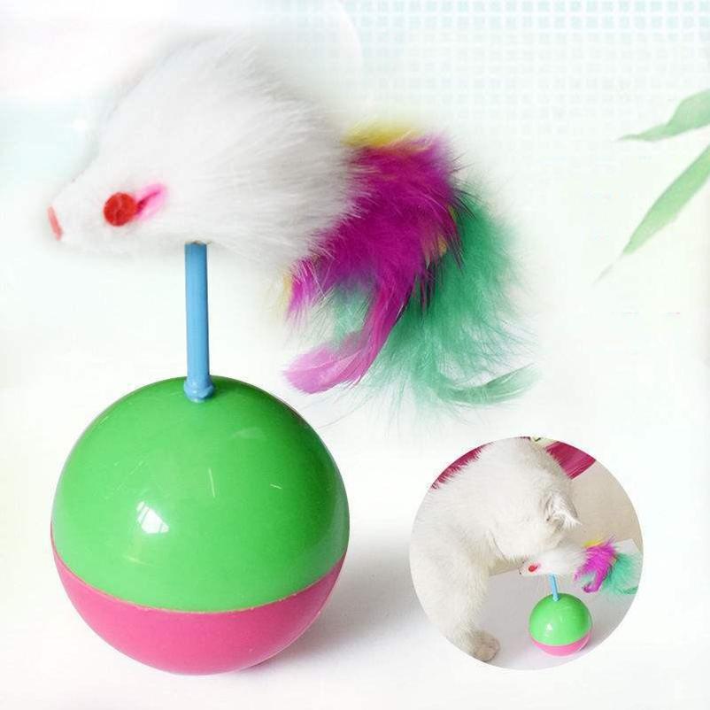 Cat toys cat self-sex toys mouse tumbler ball pet interactive voice toys feather toys