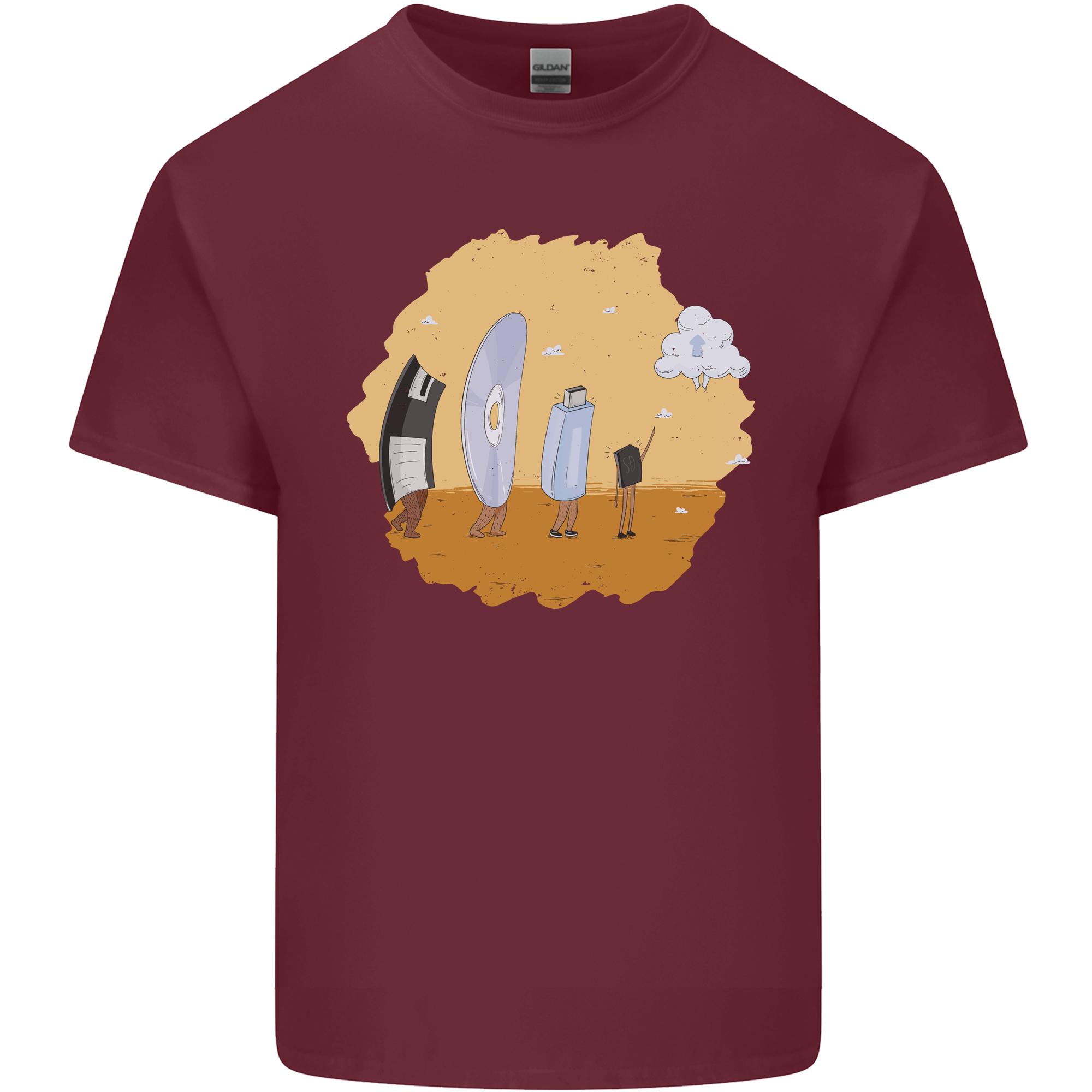 Storage Evolution Retro Ssd Cd Flash Drive Pc Unisexs Light Cotton Tshirt S