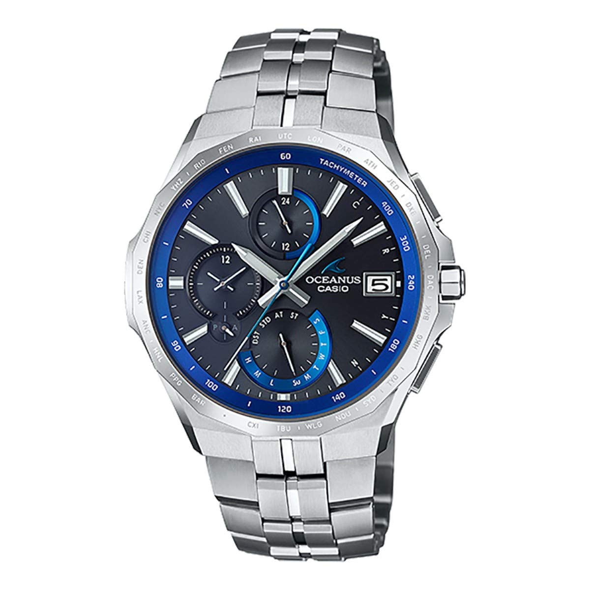 

Чоловічий годинник Casio Manta з чорним циферблатом [Oceanus] [Оригінальний] OCW-S5000-1AJF (OCW-S5000-1AJF)