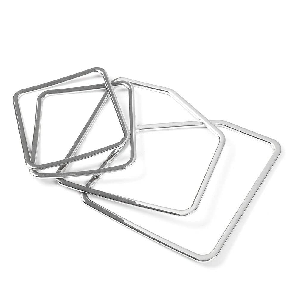 Fit for Ford F150 2015-2020 ABS Front & Rear Door Speaker Cover Decorative Trim 4PCS Interior Car Accessories (Chrome)