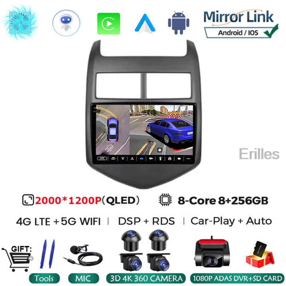 5G 2din Android 14 Car Radio Multimedia Player For Chevrolet Aveo 2 Sonic T300 Autoradio CarPlay Navigation GPS