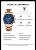 POEDAGAR Luxus Herrenuhr aus Edelstahl Chronograph Kalender Sportuhren für Herren Kleine Drei-Zeiger-Uhr Hohe Qualität Uhren