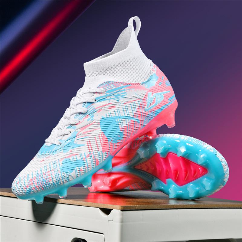 World Cup leather foot training male and female students artificial turf broken nail shoes non-slip nail football shoes