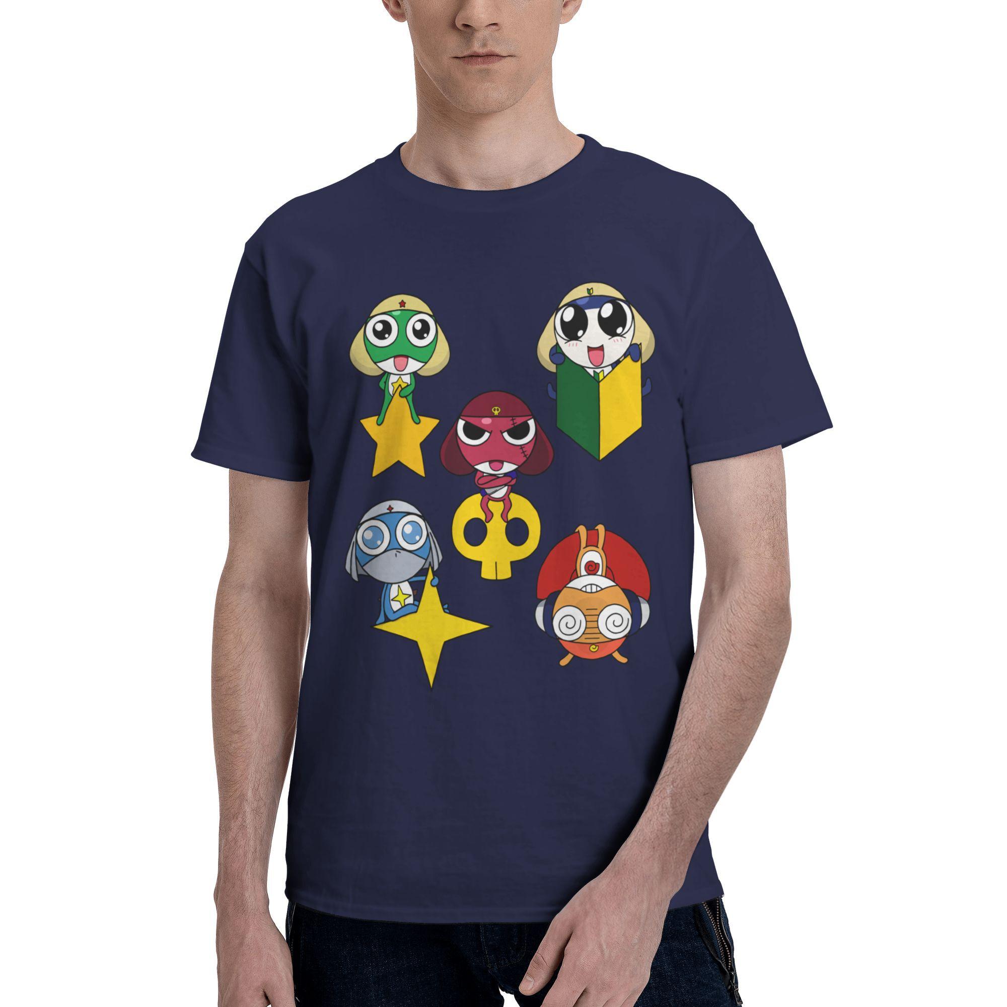 

Custom Sgt Frog Keroro Gunso T Shirts for Men 100 Cotton Tees Frog Keroro Cartoon Tshirts Short Sleeve Fashion Tshirt Clothes 4XL