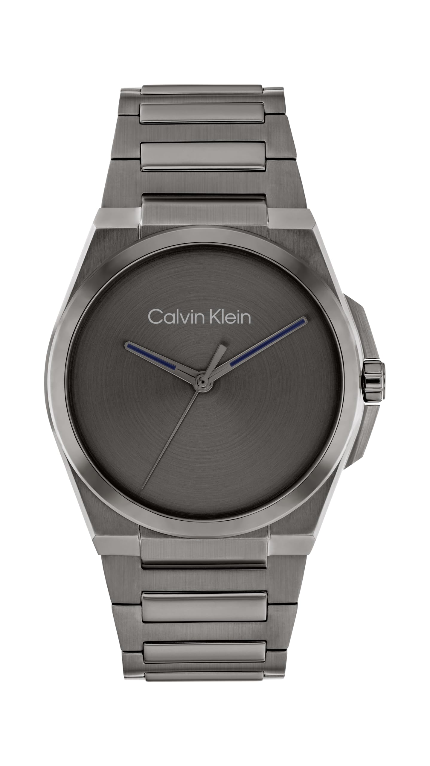 Gray Stainless Steel 25200458 [Calvin Klein] Men s META-MINIMAL Watch, Dial, Bracelet, [Authentic] серый