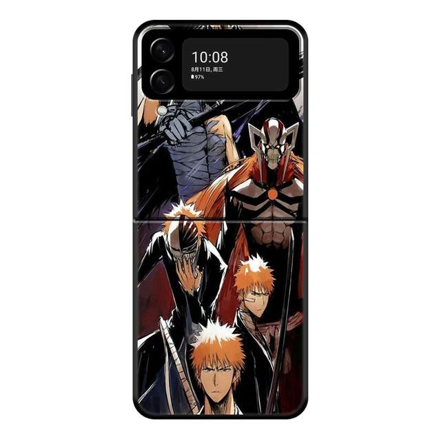 Japanische Comics Bleach Kurosaki Ichigo Hülle für Samsung Galaxy Z Flip 4 Z Flip3 5g Hülle für Galaxy Z Flip Pc Hard Phone Shell