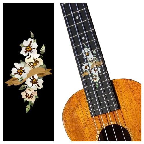 Jockomo 10th Fret Hibiscus Concert Position Mark Inlay Stickers, Perfect for Ukulele