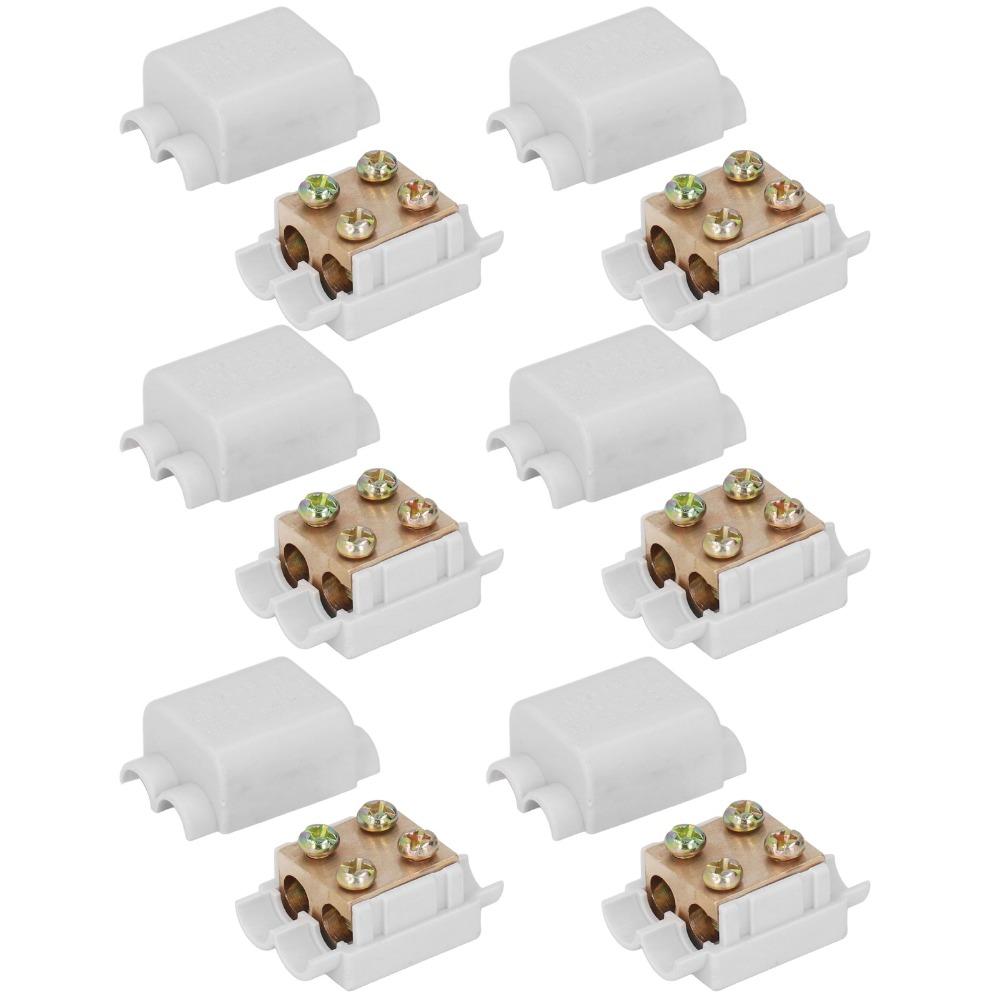 6 Pcs No Break Wire Connector 1000V 100A Splitter Connector T Type Splitter  Speaker Pendant Light