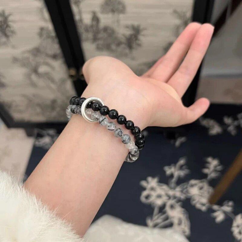 New Chinese Style Double-Layer Peace Lock Bead Bracelet High Value Couple Bracelet